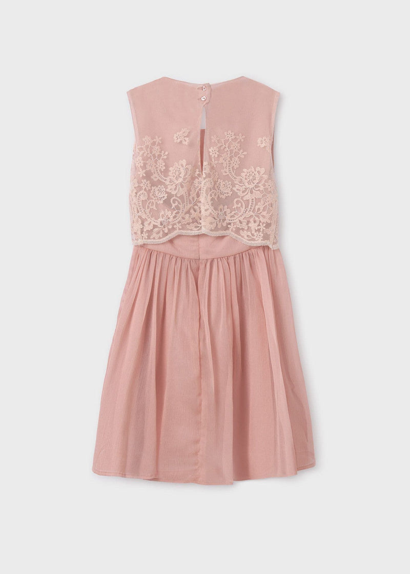 Mayoral Embroidery Dress  | Rose 6944
