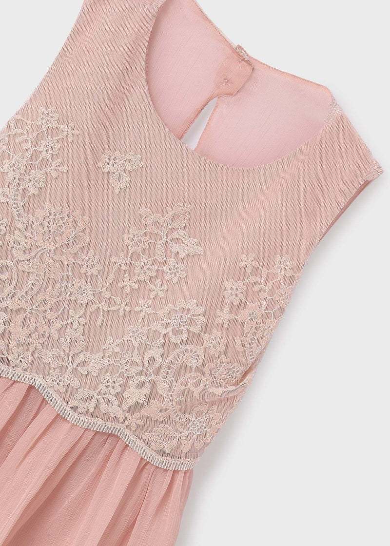 Mayoral Embroidery Dress  | Rose 6944