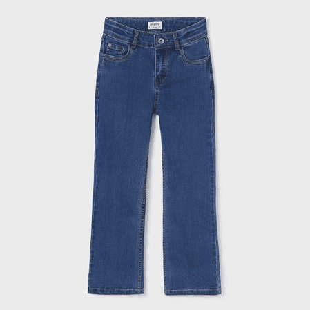 Mayoral Flare Denim Pants| Medium Blue 7507