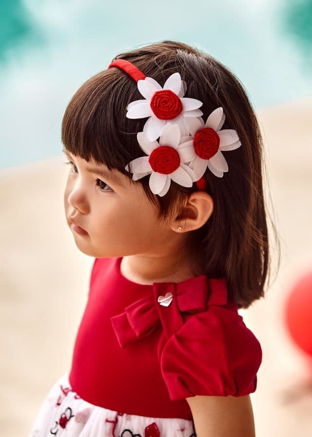 Mayoral Flower Headband Red 10424