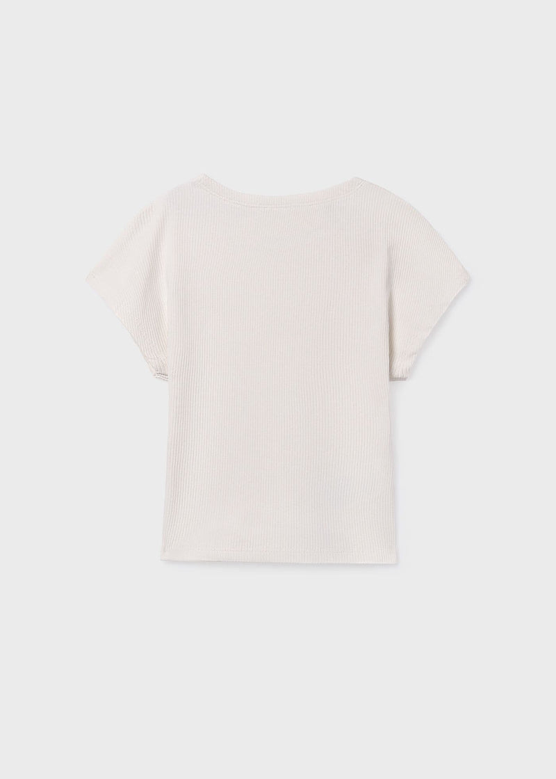 Mayoral Girl S/S T-Shirt | Bone 6008 / SS26