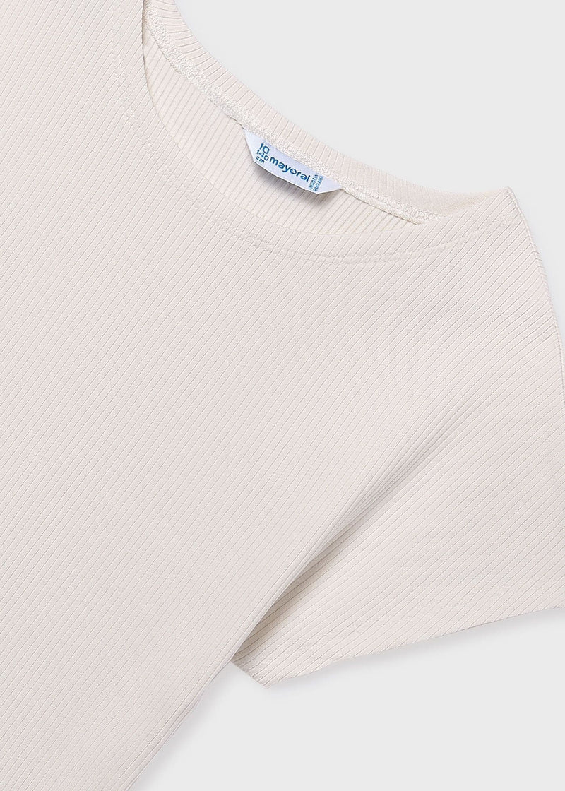 Mayoral Girl S/S T-Shirt | Bone 6008 / SS26