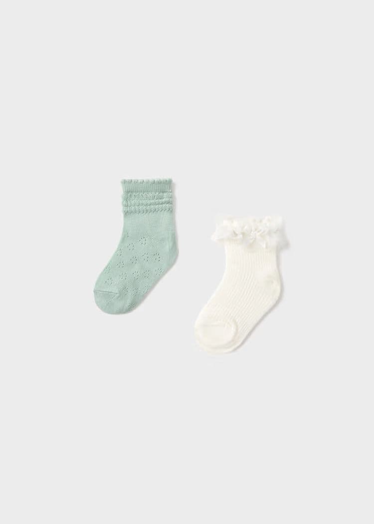 Mayoral Girls 2 Pack Socks |  Geranium 10140/SS26