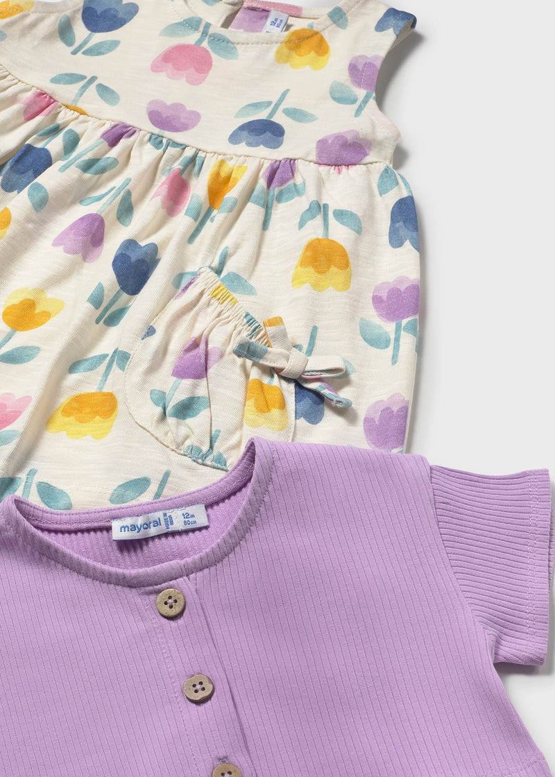 Mayoral Girls  2 Pieces Dress Set | Lilac 1922/SS26