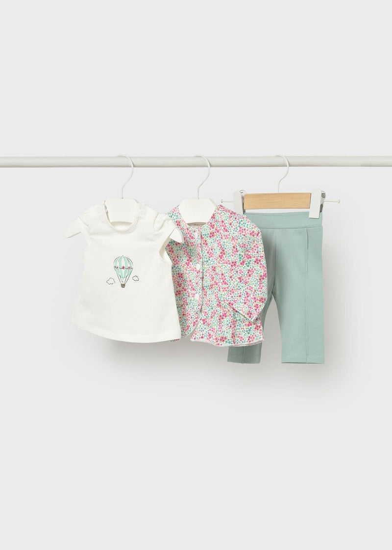 Mayoral Girls 3 Pieces Legging Set  | Aqua 1732/SS26