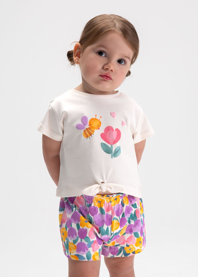 Mayoral  Girls 3 Pieces Shorts Set | Lilac 1206/SS26