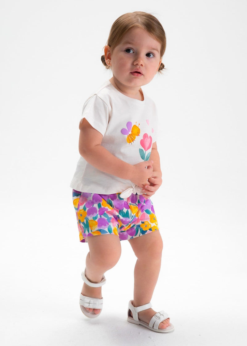 Mayoral  Girls 3 Pieces Shorts Set | Lilac 1206/SS26
