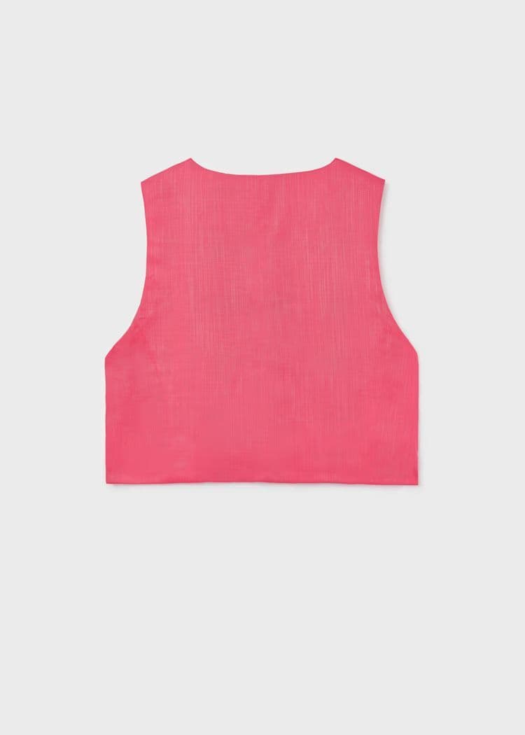 Mayoral Girls Buttoned Vest   | Coral 6355 /SS26