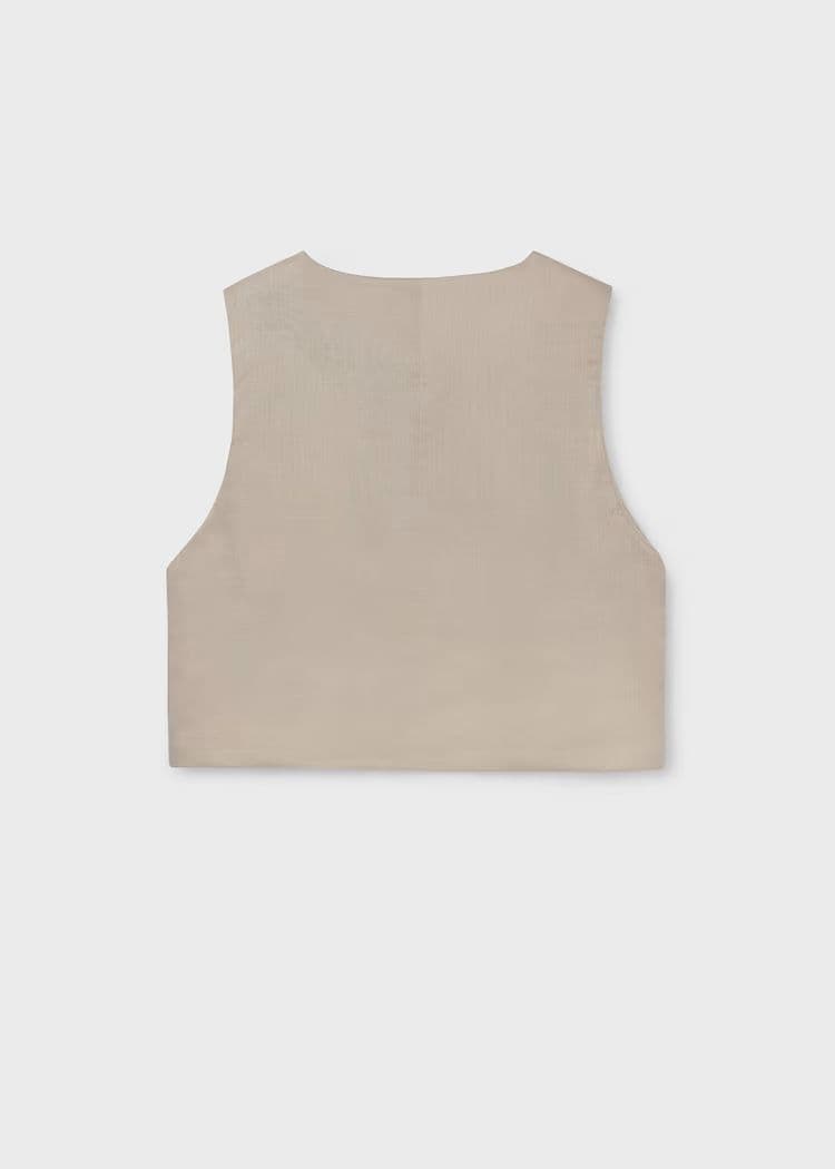 Mayoral Girls Buttoned Vest   | Sand 6355 /SS26
