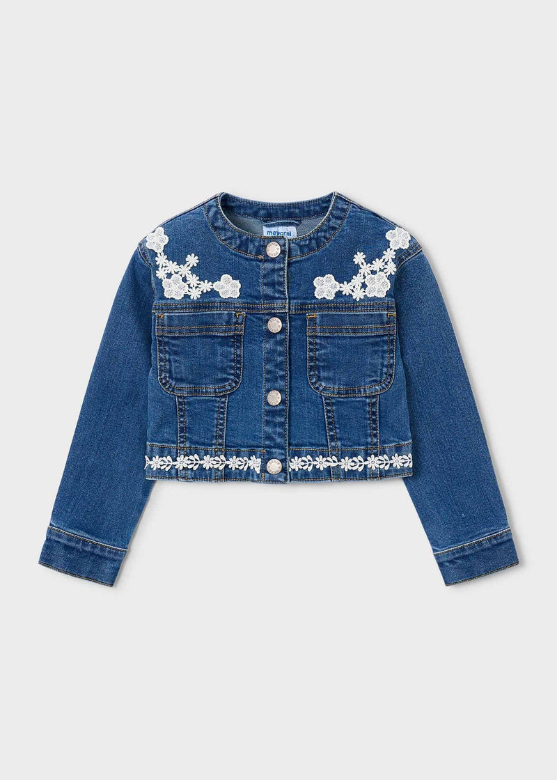 Mayoral Girls Denim Jacket | Dark 3453/SS26