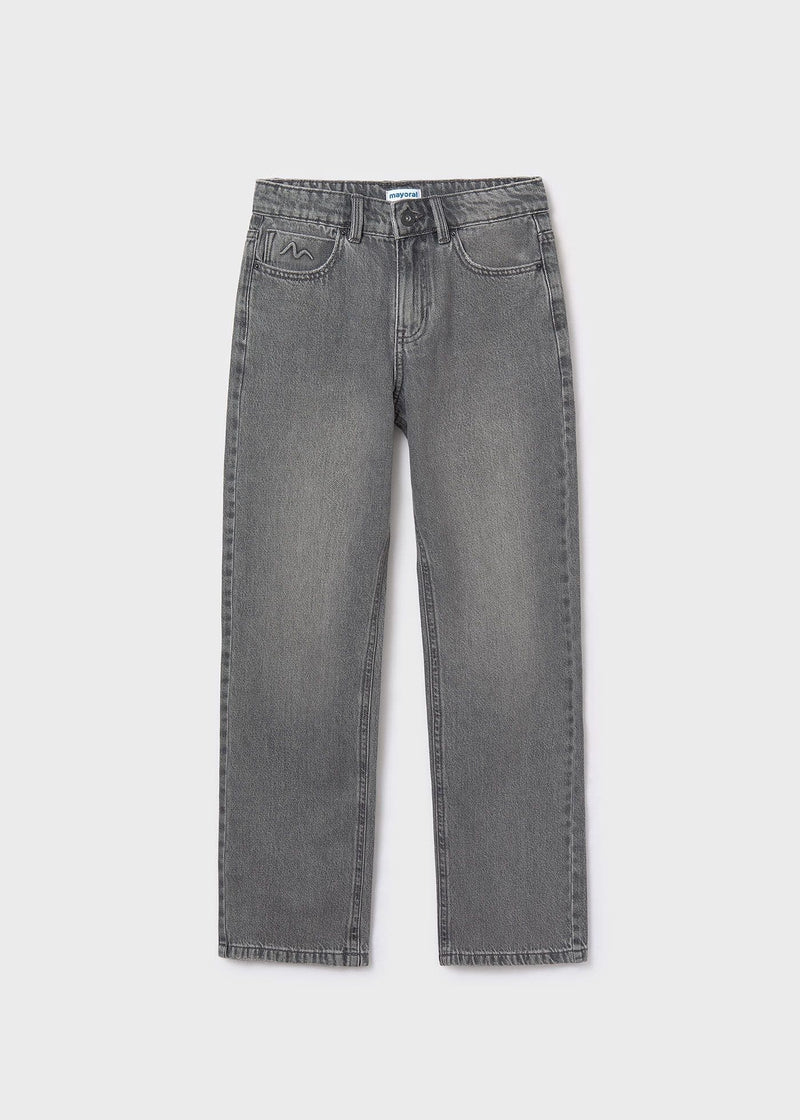 Mayoral Girls Denim Pants  | Grey 7574 AW