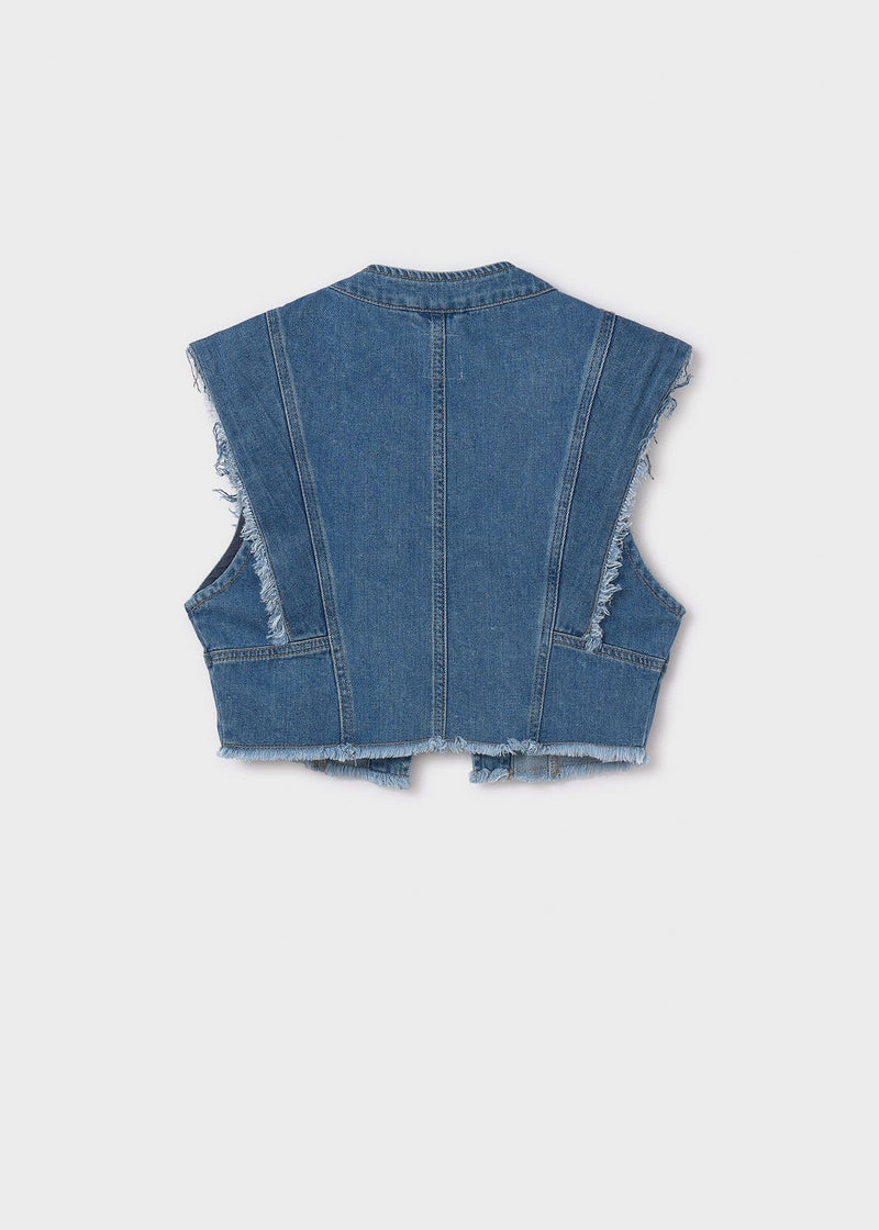 Mayoral Girls Denim Vest | Medium 6352 SS