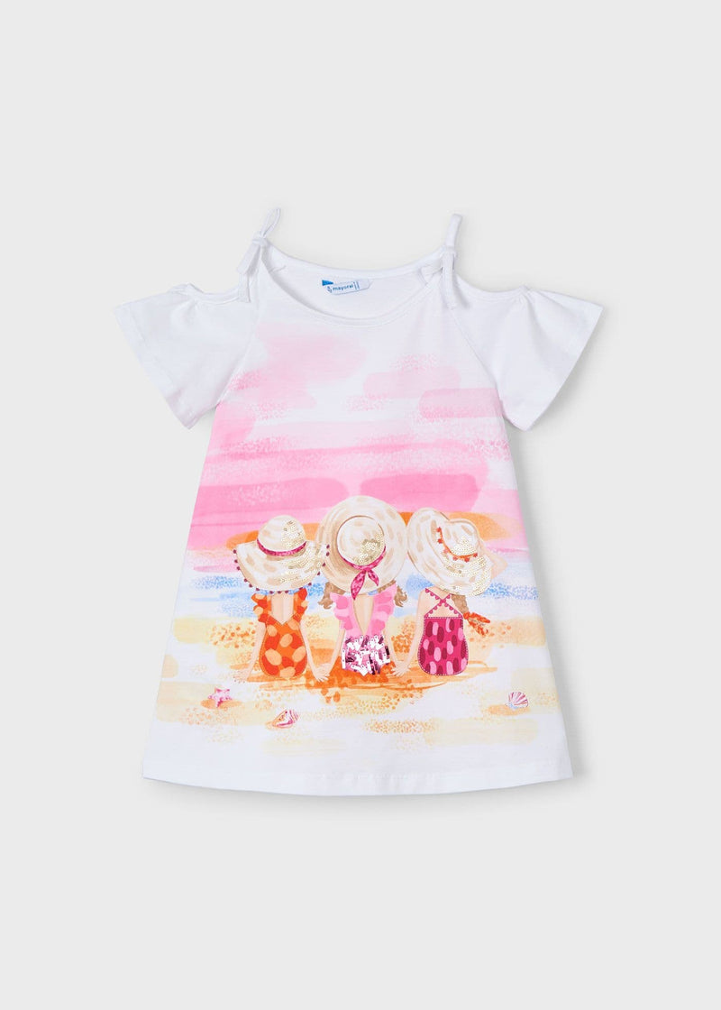 Mayoral Girls Dress | White 3963 SS