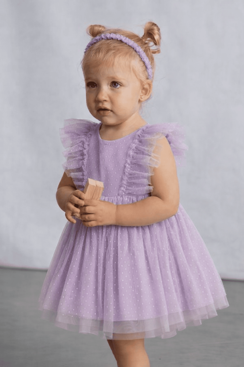 Mayoral Girls Dress w H/ Band  | Mauve 1905/ SS26
