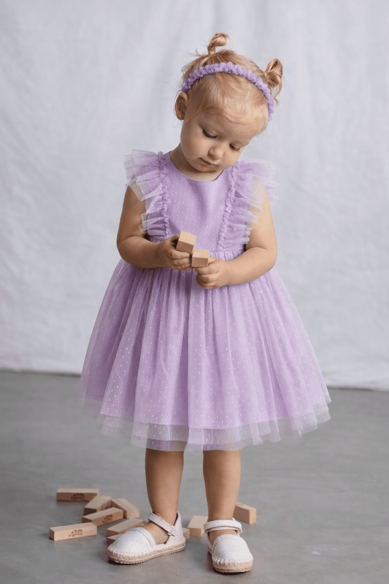 Mayoral Girls Dress w H/ Band  | Mauve 1905/ SS26