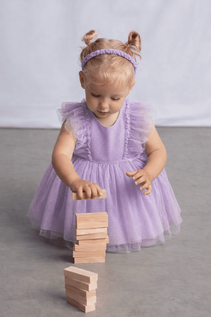 Mayoral Girls Dress w H/ Band  | Mauve 1905/ SS26