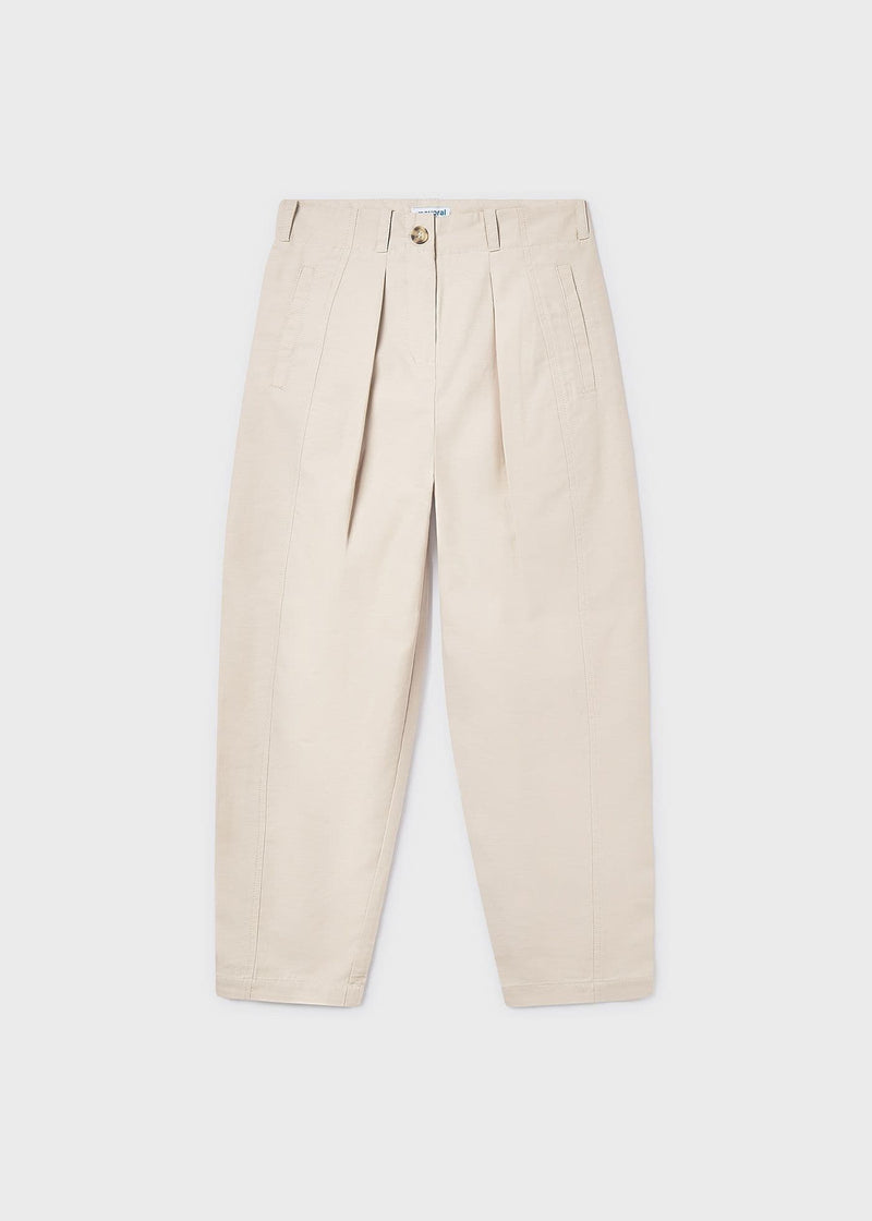 Mayoral  Girls Gabardine Trouser | Sand 6546/SS26