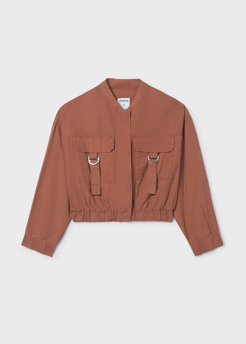 Mayoral Girls Jacket With Buckles | Clay 6404/SS26