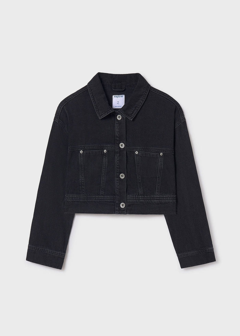 Mayoral Girls Jean Jacket | Black 6405 SS