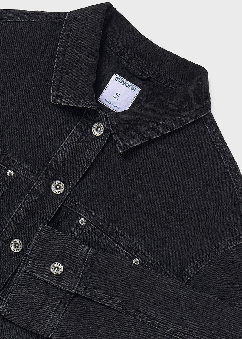 Mayoral Girls Jean Jacket | Black 6405 SS