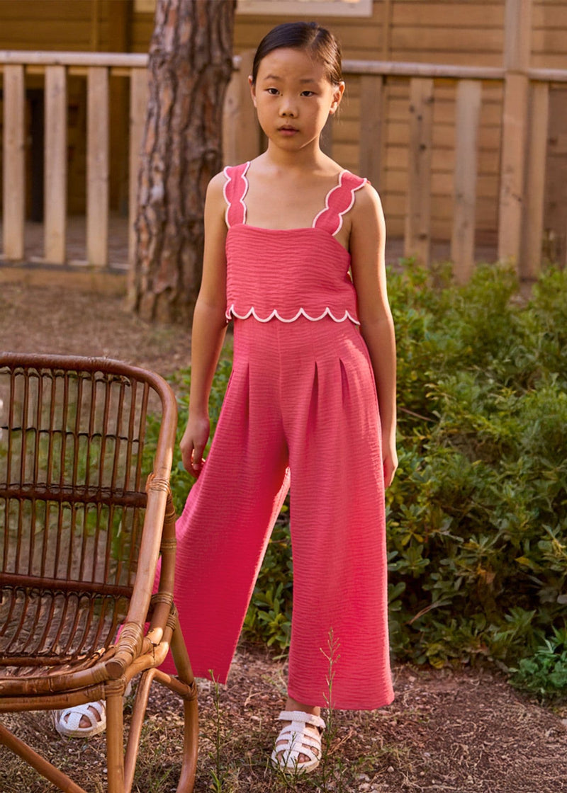 Mayoral Girls Jumpsuit | Coral 6872/SS26