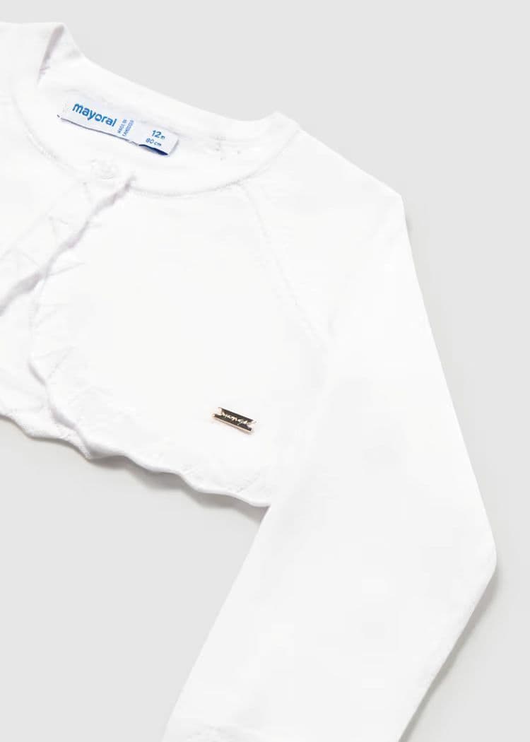 Mayoral  Girls Knit Bolero | White 306/ SS26