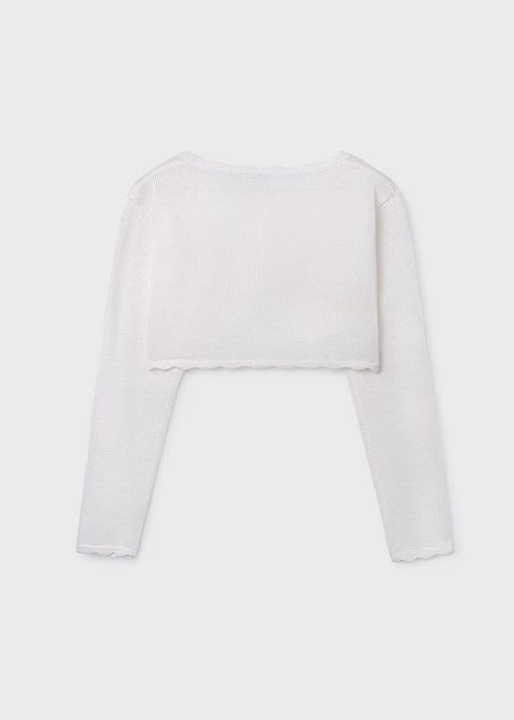 Mayoral Girls Knit Cardigan | Natural 332/SS26