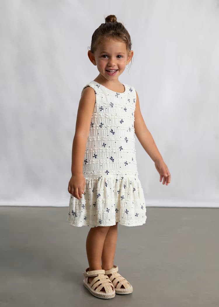 Mayoral Girls Knit Dress | Natural 3945/SS26