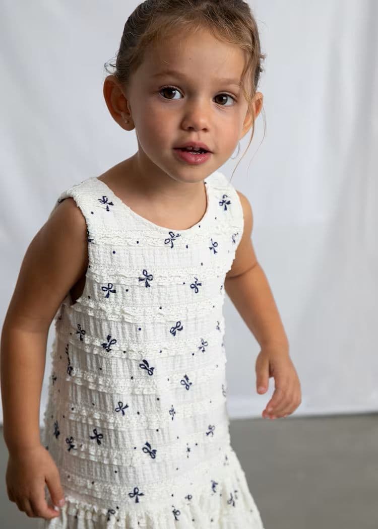 Mayoral Girls Knit Dress | Natural 3945/SS26