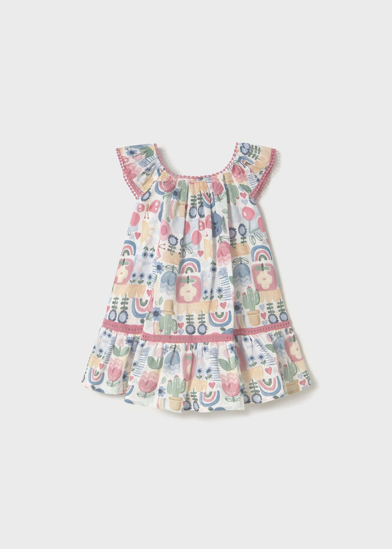 Mayoral Girls Print Dress | Rose1917 SS