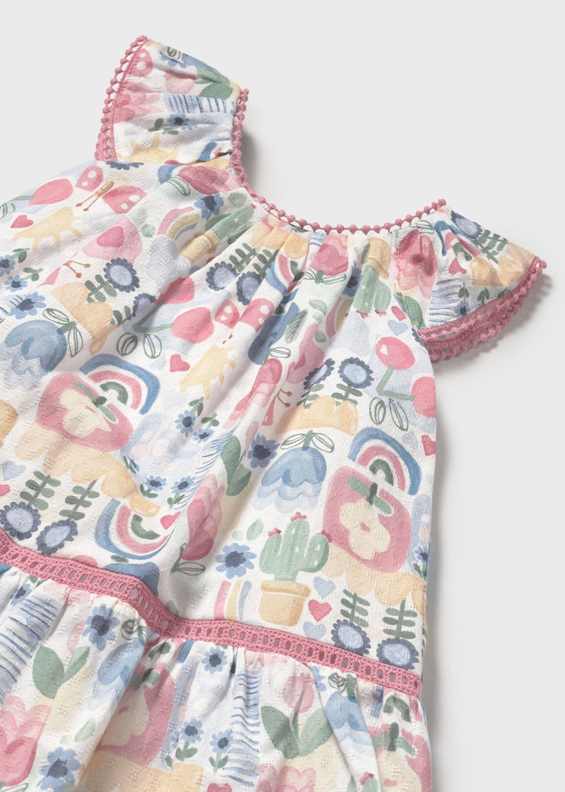 Mayoral Girls Print Dress | Rose1917 SS