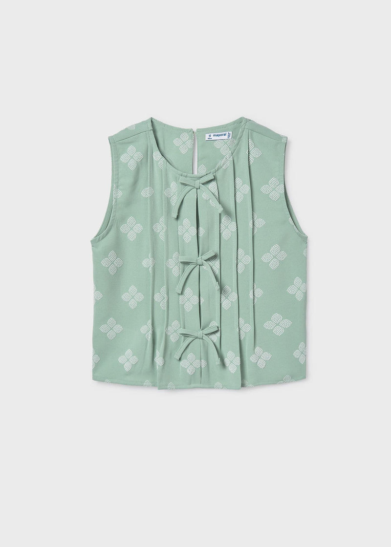 Mayoral Girls Print Top | Sage 6023 /SS26