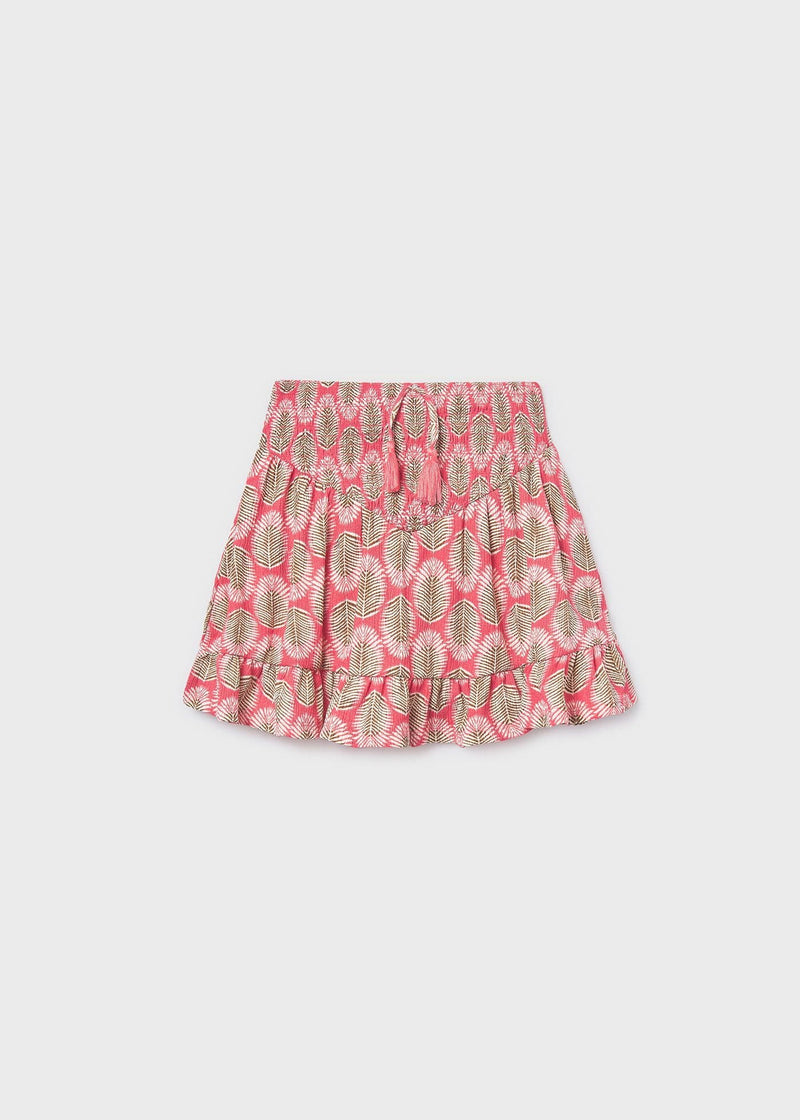 Mayoral Girls Printed Skirt | Coral 6901/SS26