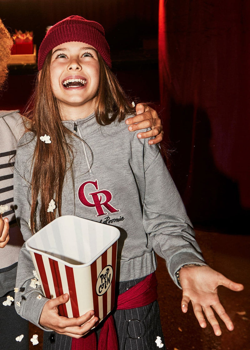 Mayoral Girls Pullover Zipper| Steel 7424  AW