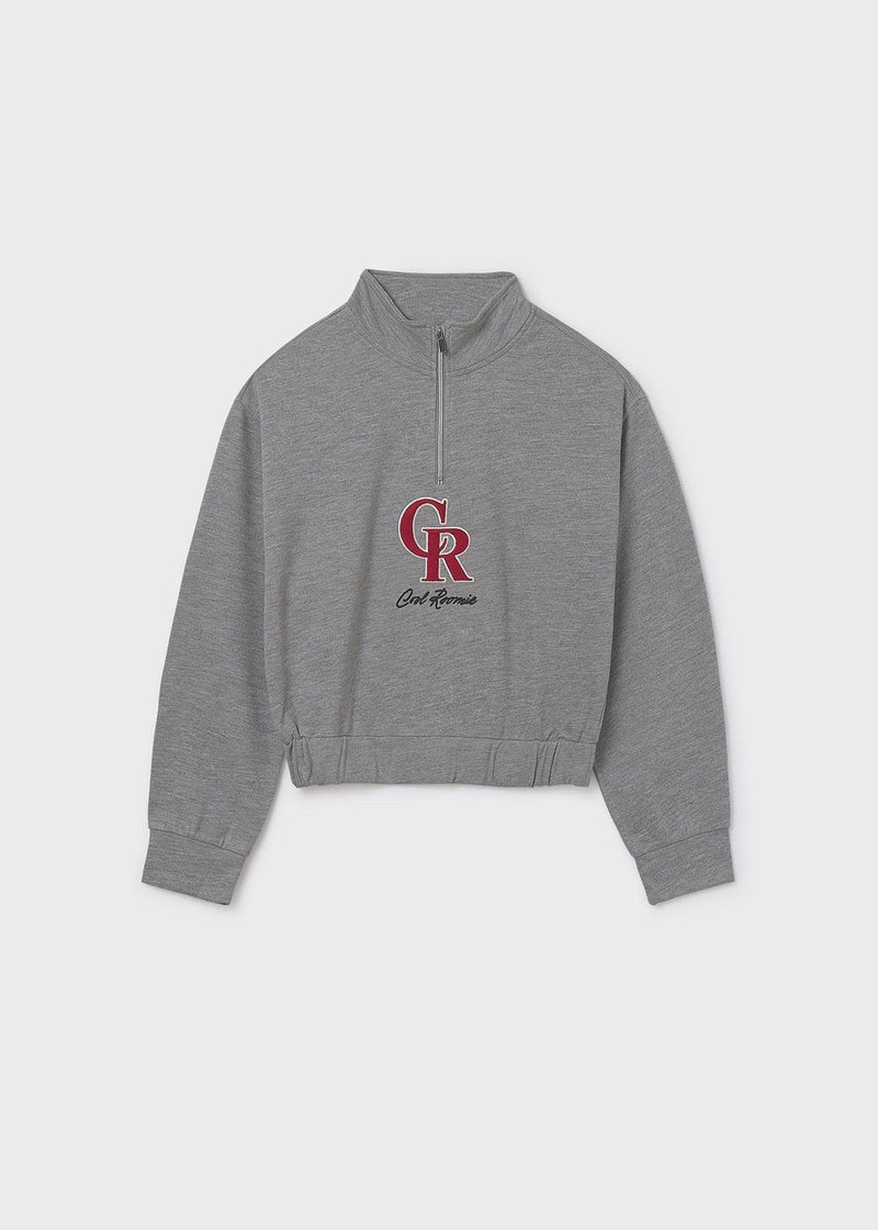 Mayoral Girls Pullover Zipper| Steel 7424  AW