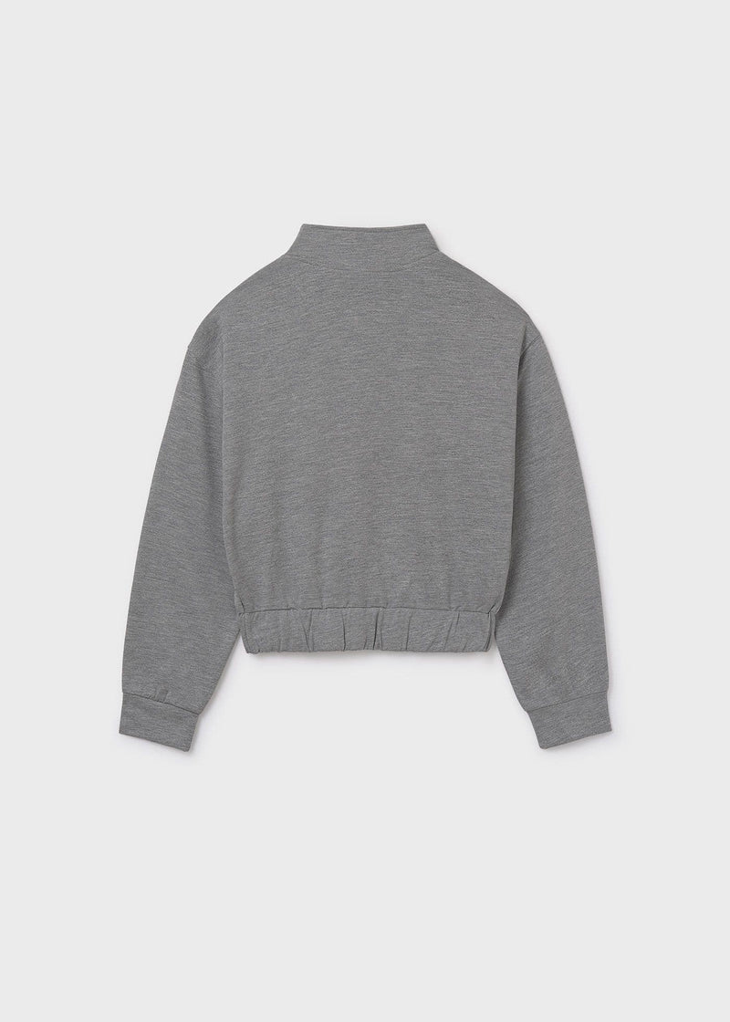 Mayoral Girls Pullover Zipper| Steel 7424  AW