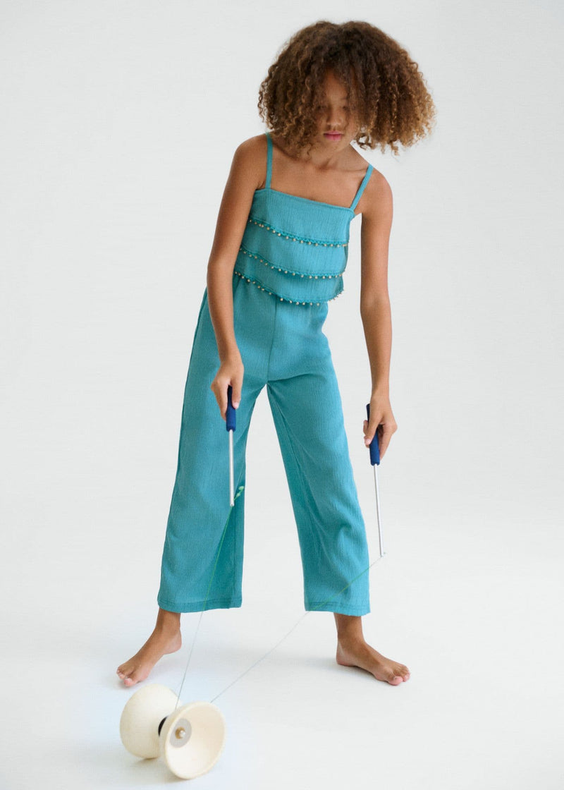Mayoral Girls Ruffle Jumpsuit | Jade 6873/SS26