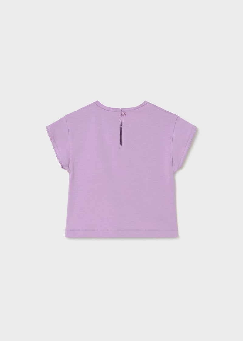 Mayoral  Girls S/S T-Shirt | Lilac 1087/SS26