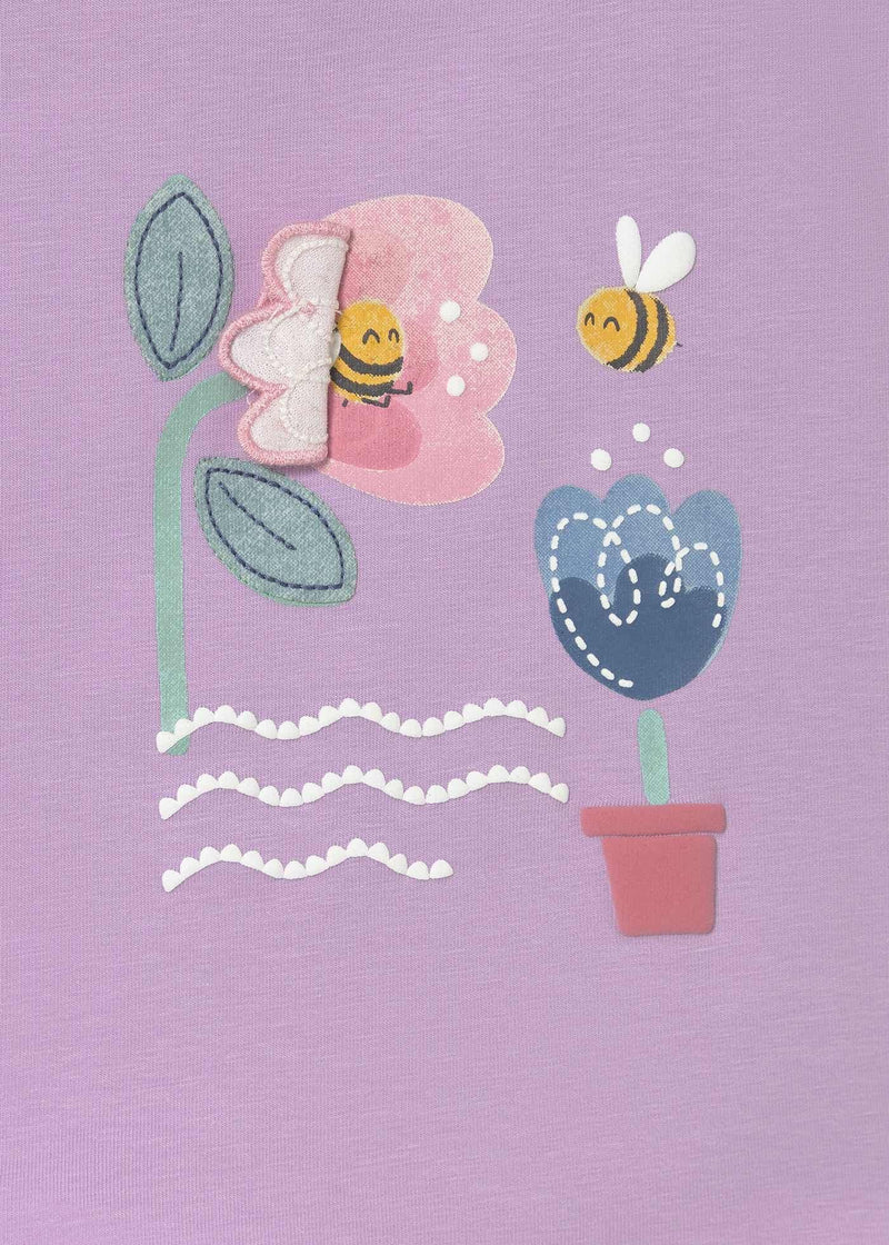 Mayoral  Girls S/S T-Shirt | Lilac 1087/SS26
