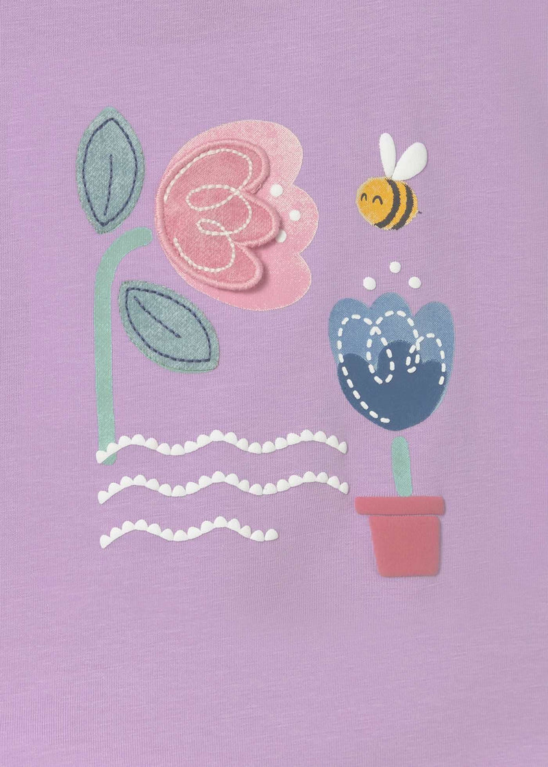 Mayoral  Girls S/S T-Shirt | Lilac 1087/SS26