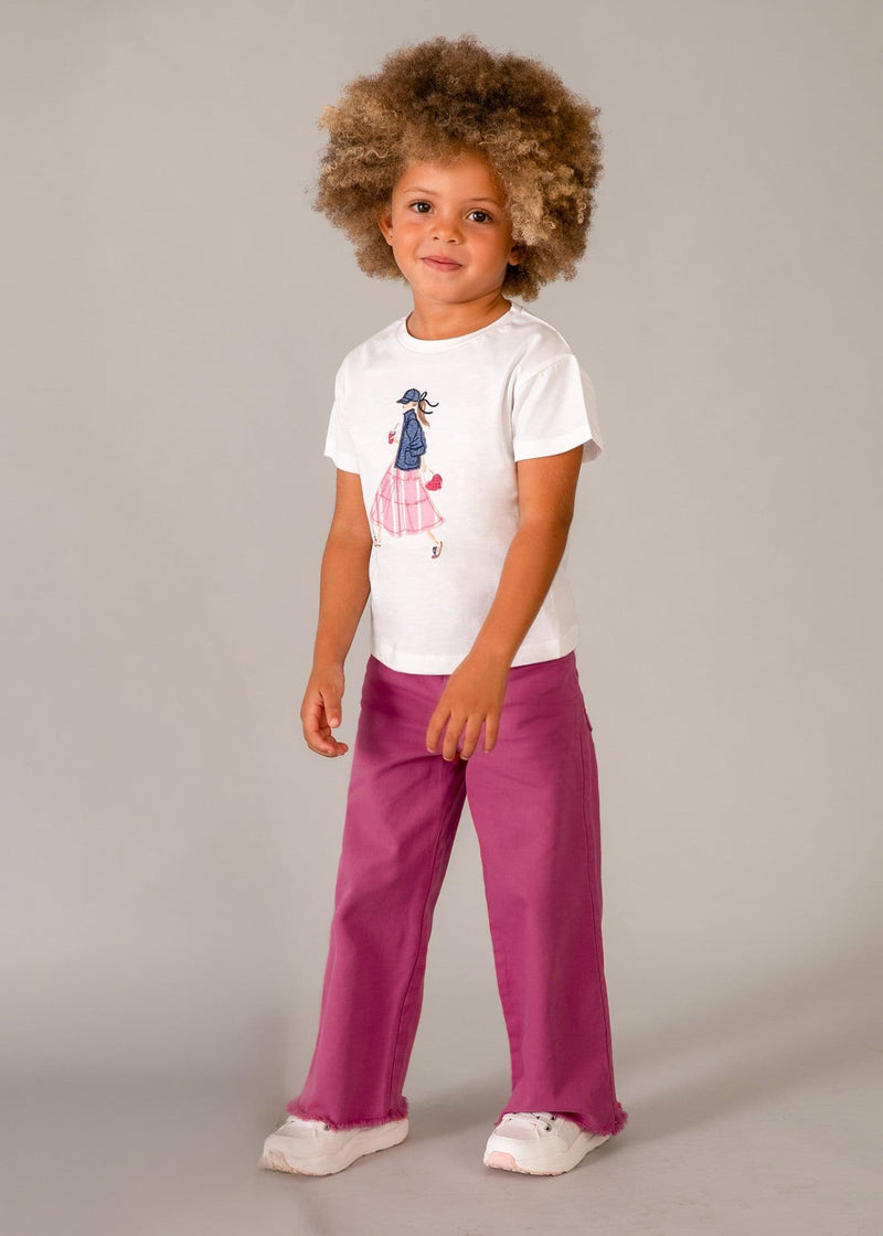 Mayoral Girls S/S T-Shirt  | White 3011/SS26