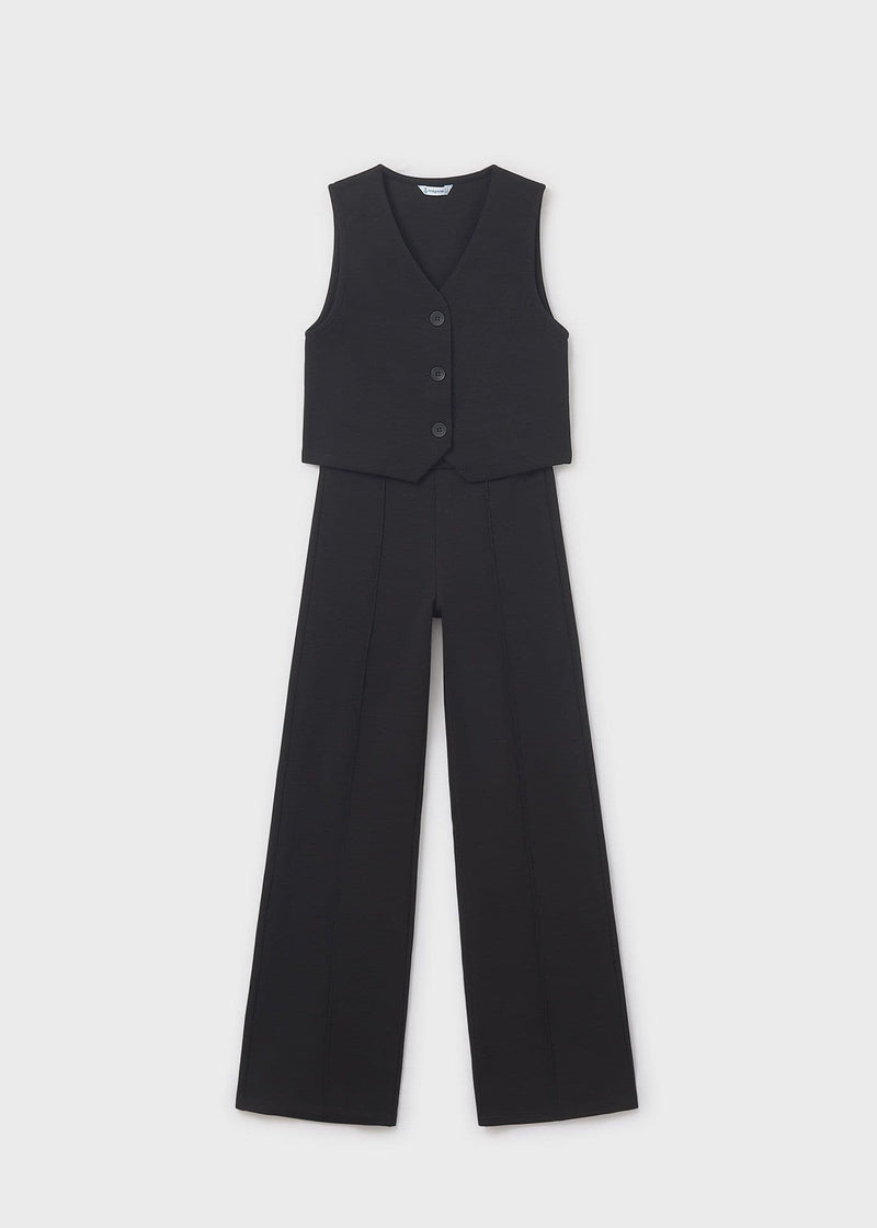 Mayoral Girls Short Vest Set | Black 7582 AW
