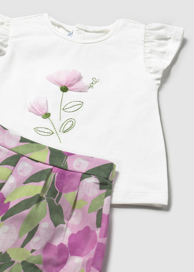 Mayoral Girls Shorts Set   | Mauve 1237 SS