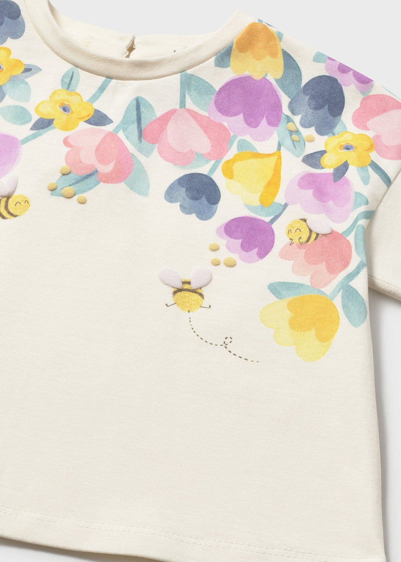Mayoral  Girls SS T-Shirt| Bone 1085/SS26