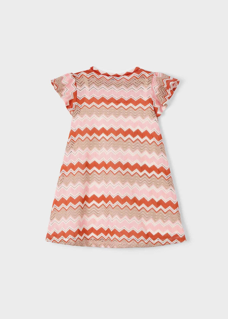 Mayoral Girls Stripe Dress | Salmon 3926 SS