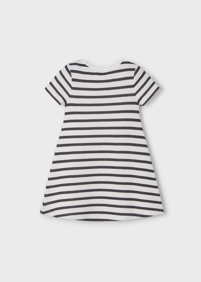 Mayoral Girls Stripe Dress | White 3924 SS