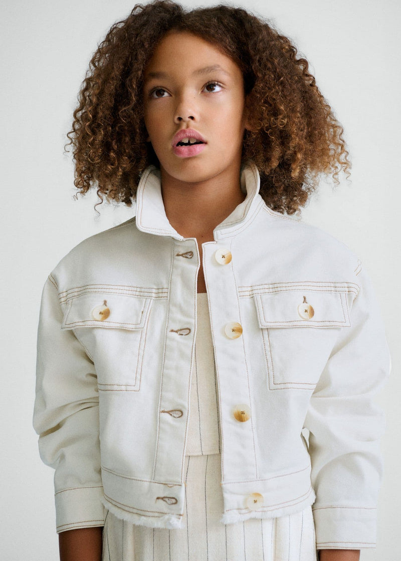 Mayoral Girls Twill Jacket  | Natural 6407/SS26