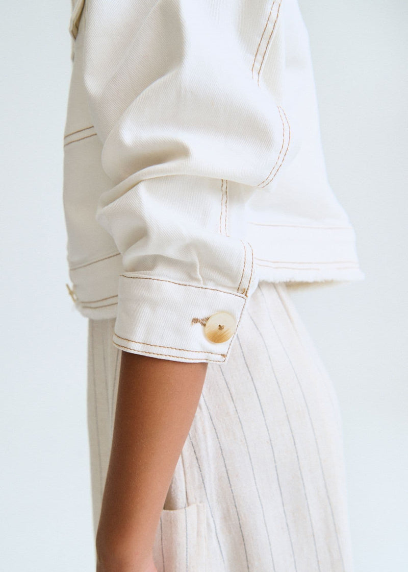 Mayoral Girls Twill Jacket  | Natural 6407/SS26