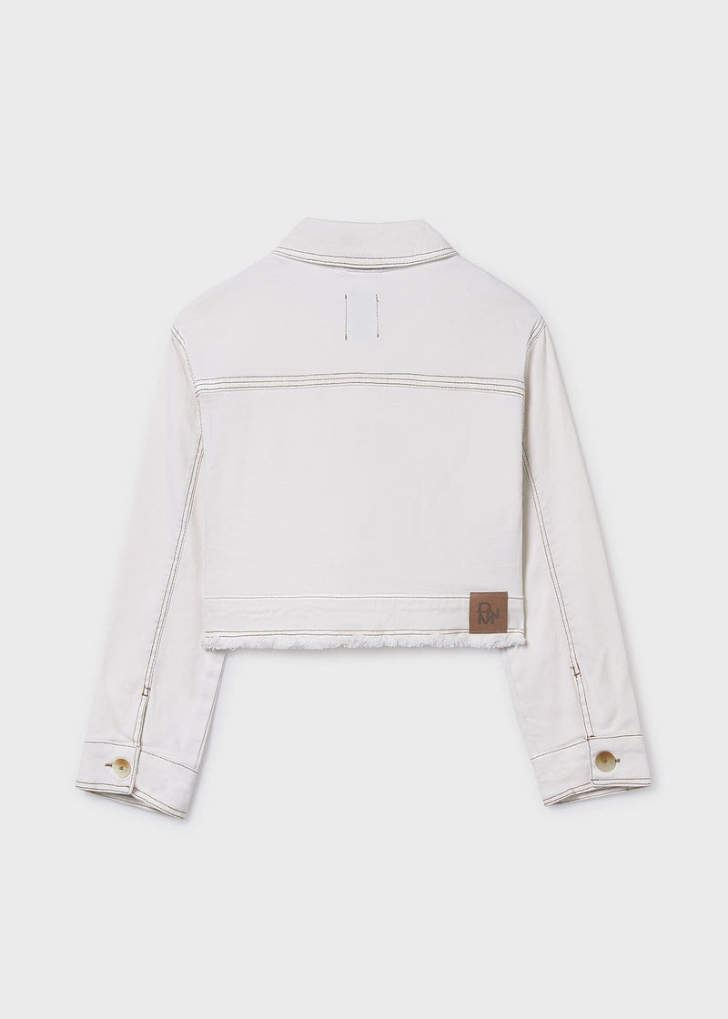 Mayoral Girls Twill Jacket  | Natural 6407/SS26