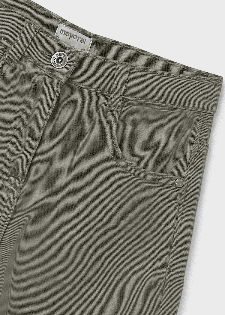 Mayoral Girls Twill Trousers | Bayleaf 6537 SS